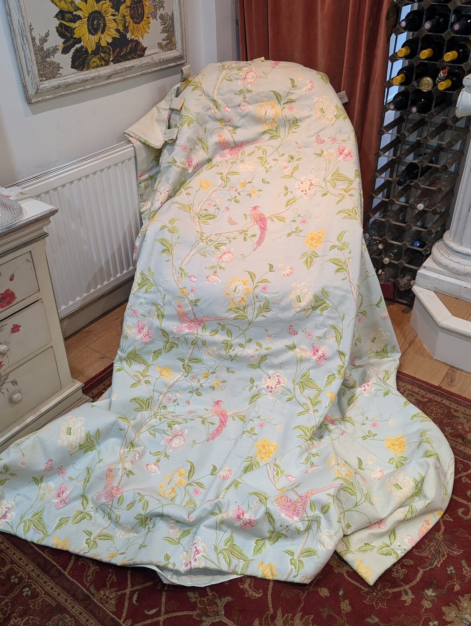 Laura Ashley Summer Palace Tab Top Second-Hand Curtain W196 D241