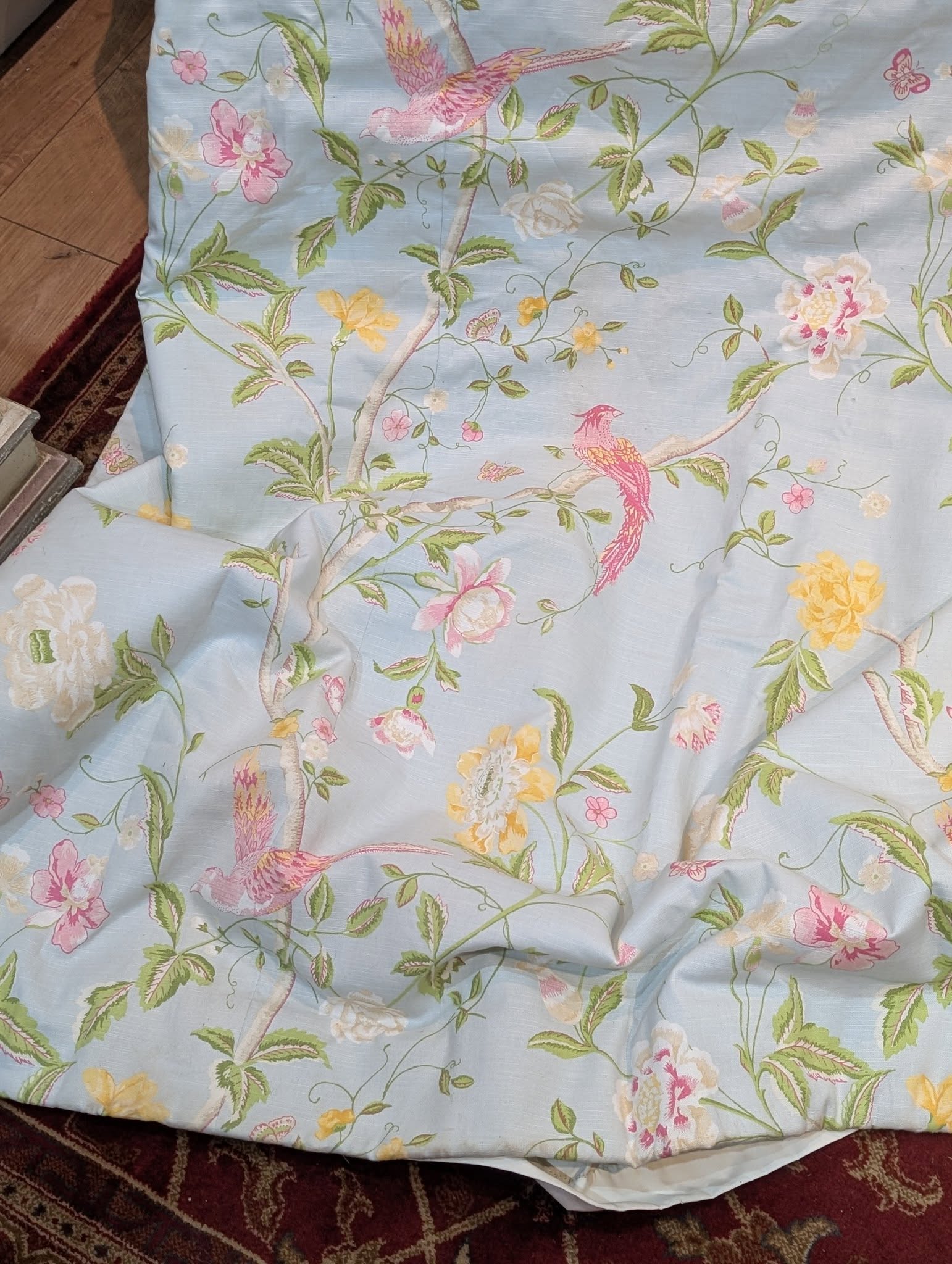 Laura Ashley Summer Palace Tab Top Second-Hand Curtain W196 D241 - Image 2