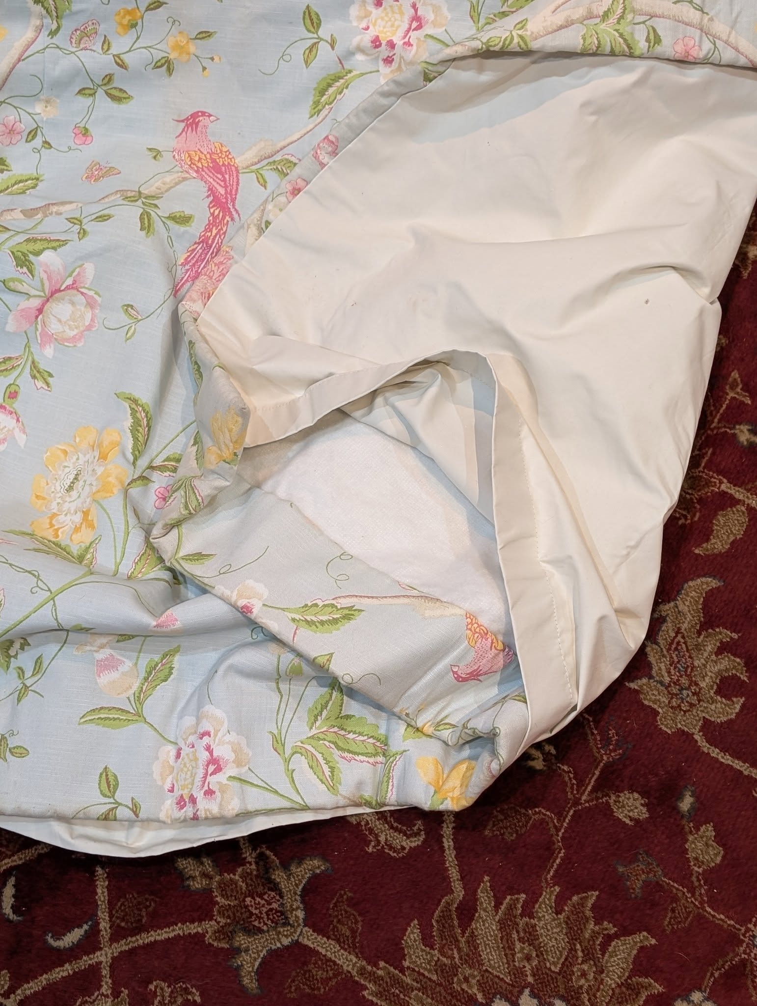 Laura Ashley Summer Palace Tab Top Second-Hand Curtain W196 D241 - Image 4