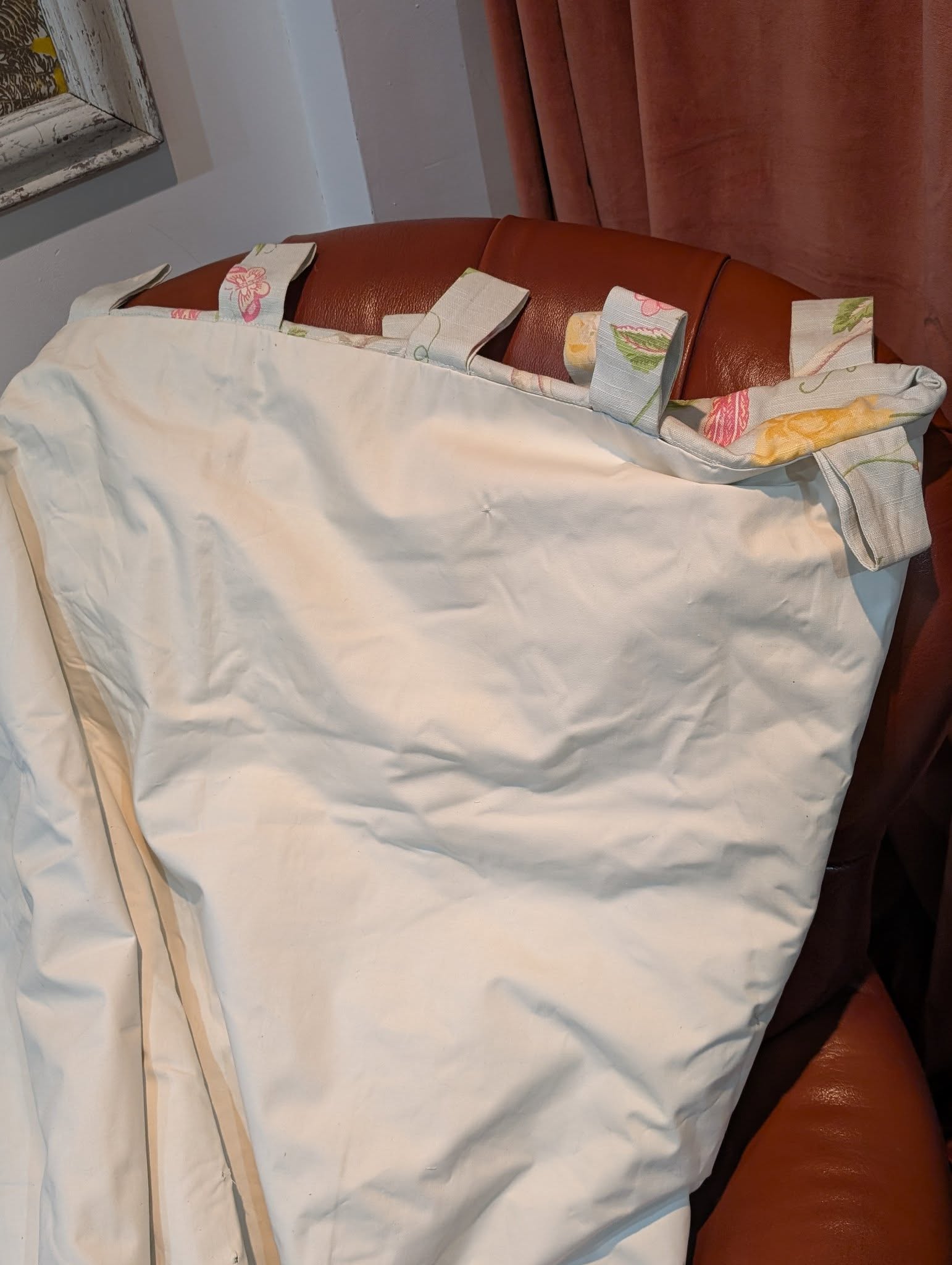 Laura Ashley Summer Palace Tab Top Second-Hand Curtain W196 D241 - Image 6