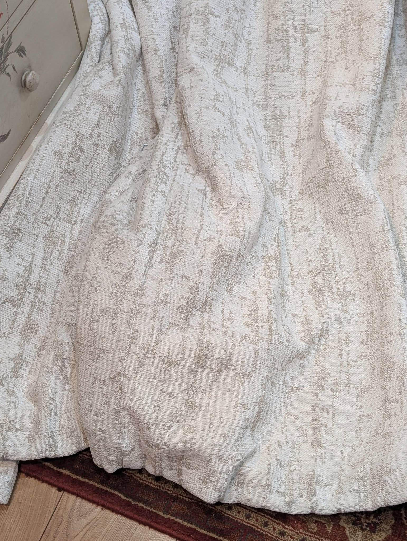 Andrew Martin Woolmer Ivory Pinch Pleat Second-Hand Curtains W458 D252 - Image 4