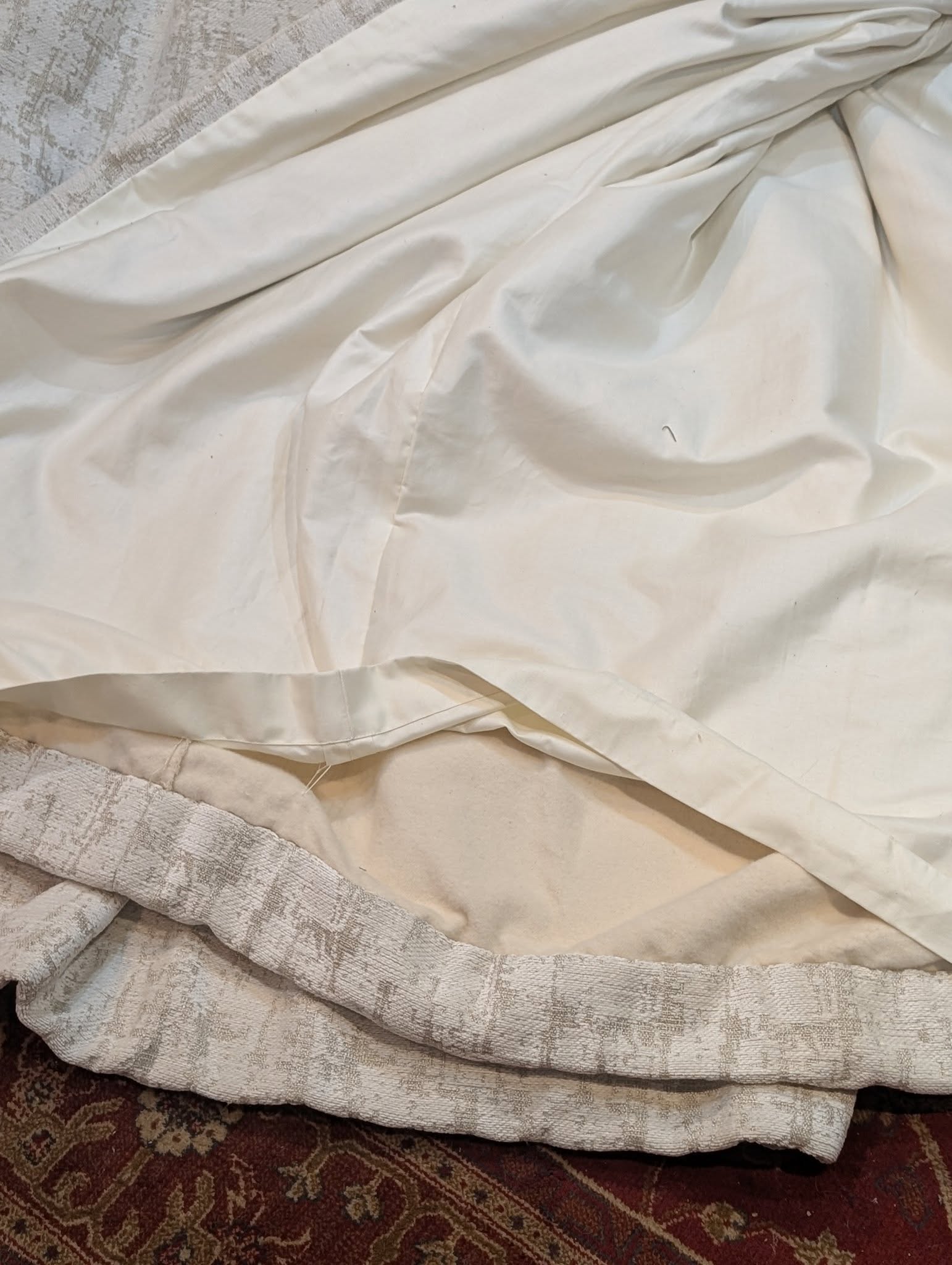 Andrew Martin Woolmer Ivory Pinch Pleat Second-Hand Curtains W458 D252 - Image 5