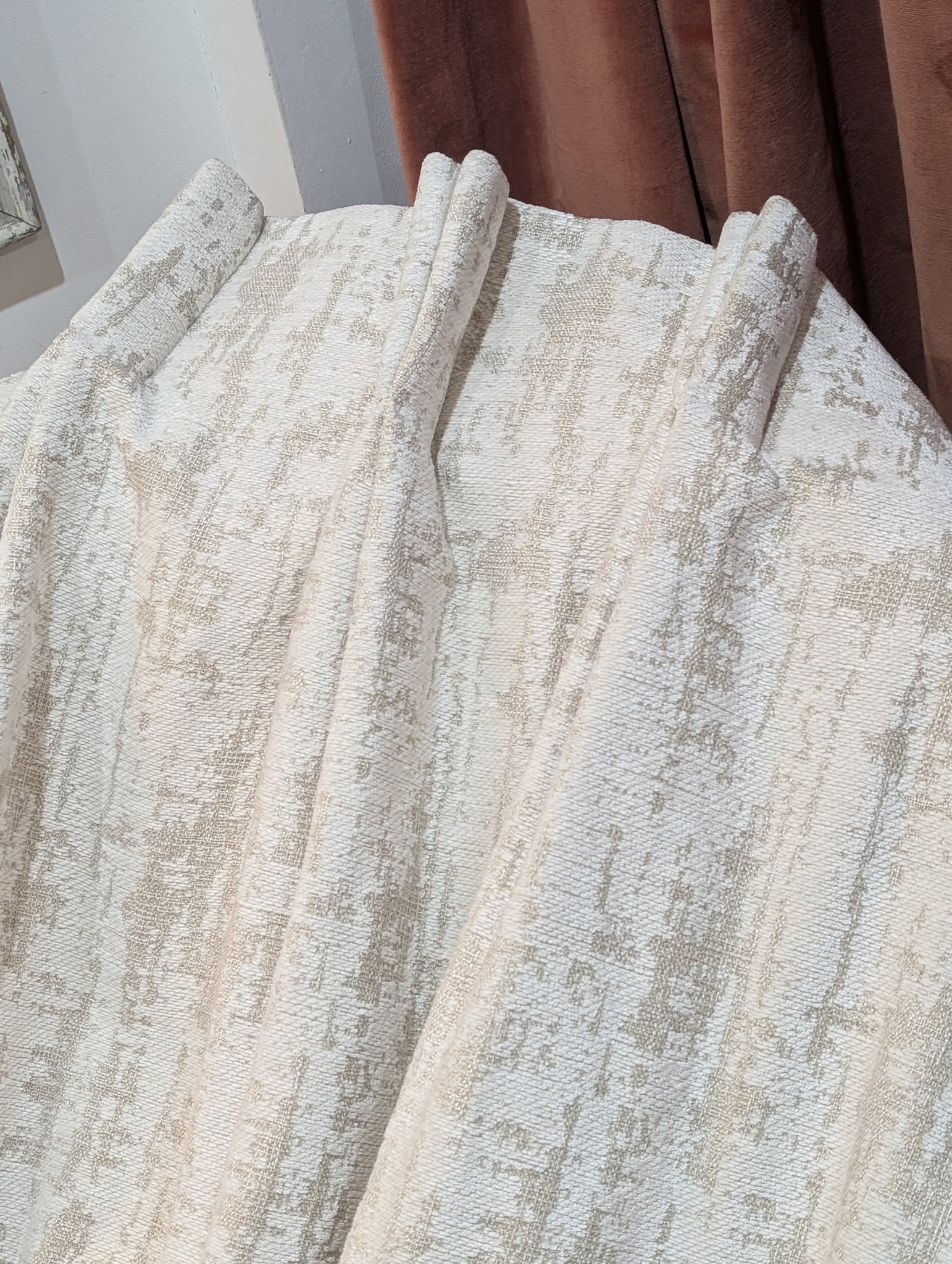 Andrew Martin Woolmer Ivory Pinch Pleat Second-Hand Curtains W458 D252 - Image 6