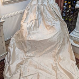 Blush Cream Silk Pinch Pleat Blackout Second-Hand Curtains W284 D218