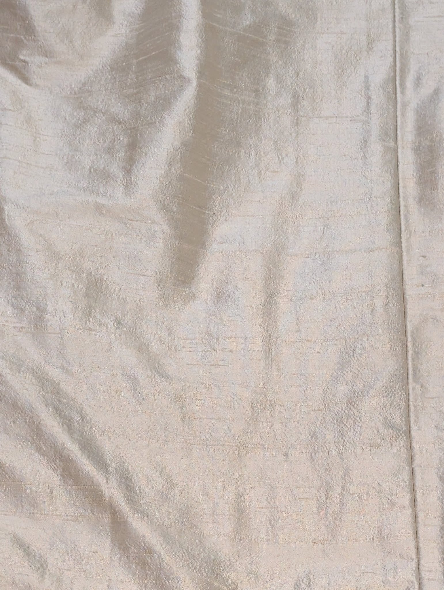 Cream Raw Silk Pinch Pleat Blackout Second-Hand Curtains - Up to 3 Pairs available - Image 5