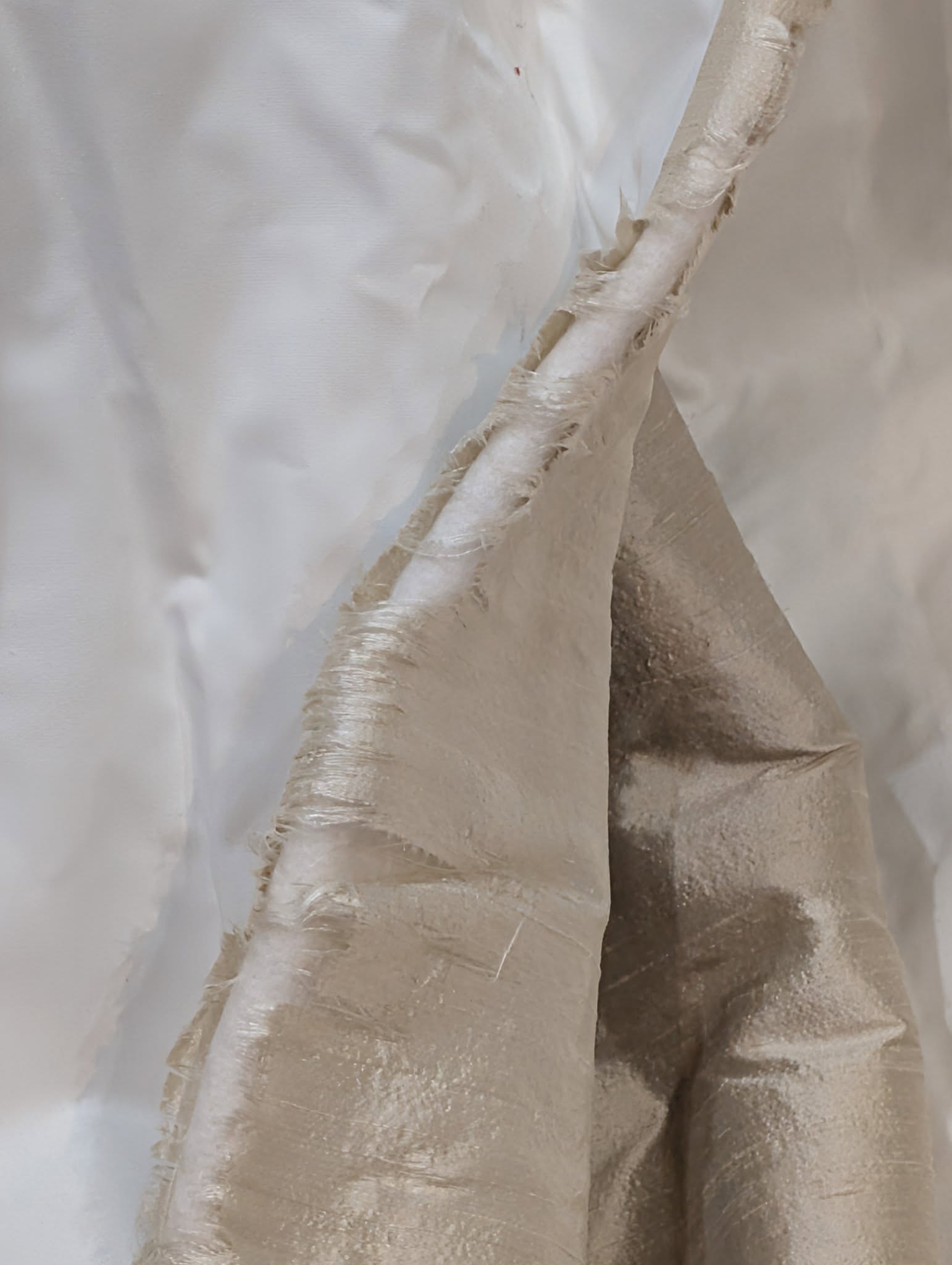 Cream Raw Silk Pinch Pleat Blackout Second-Hand Curtains - Up to 3 Pairs available - Image 10