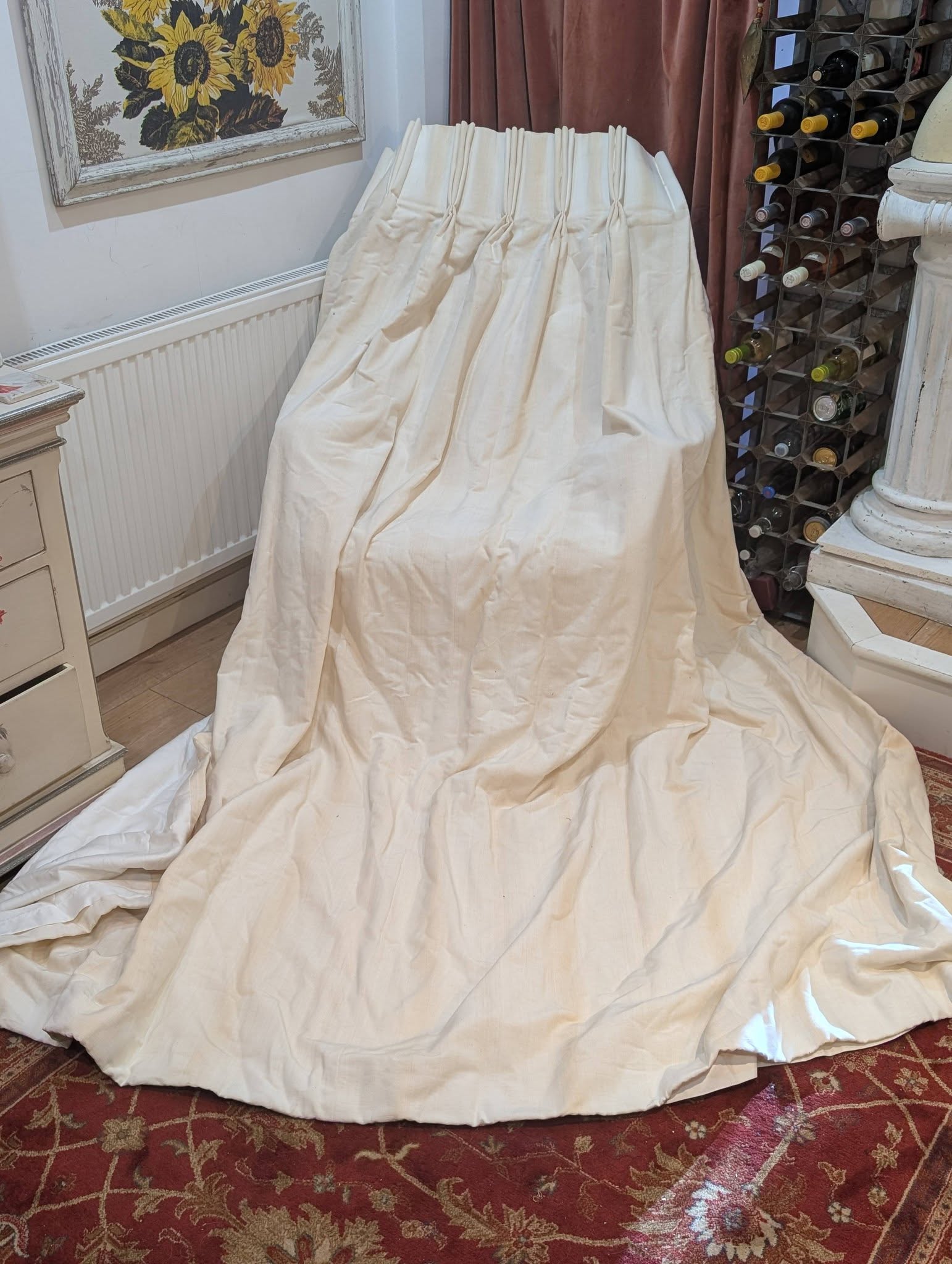 Great Value Cream Triple Pinch Pleat Second-Hand Curtains