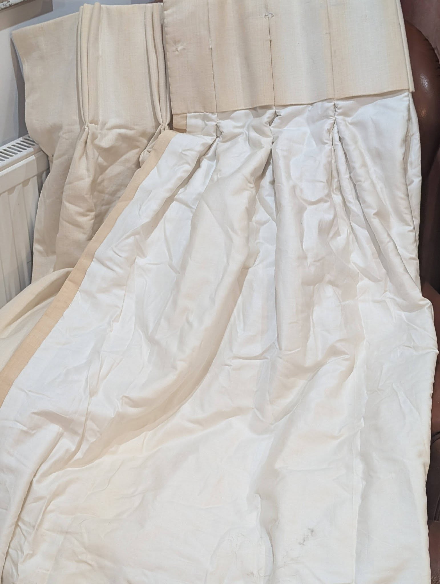 Great Value Cream Triple Pinch Pleat Second-Hand Curtains W223 D241 - Image 7