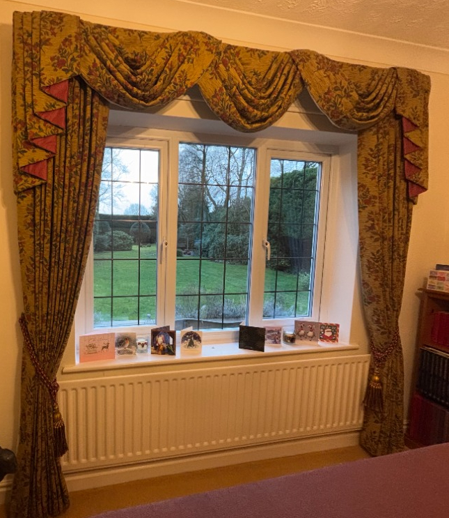 Vintage Chenille Pencil Pleat Second-Hand Curtains - 3 Pairs Available - Image 8