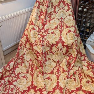 Osborne & Little Terracotta/Cream Second-Hand Curtains W330 D220