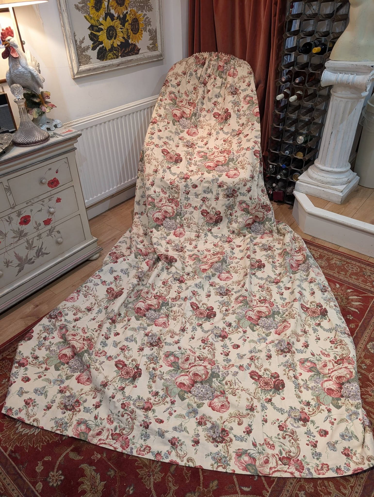 laura1 - Divinely Vintage Interiors Laura Ashley Victoria Floral Roses Second-Hand Curtains