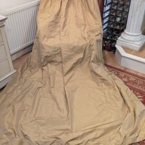 Vintage Gold Stripe Pinch Pleat Second-Hand Curtains W194 D256
