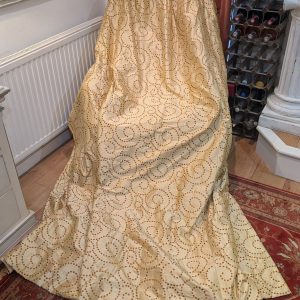 Gold Silk Goblet Pleat Blackout Second-Hand Curtains