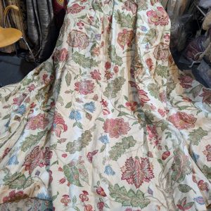 Jacobean Tree of Life Design Pinch Pleat Second-Hand Curtains