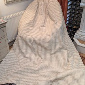Cream Patterned Pinch Pleat Interlined Second-Hand Curtains W270 D240