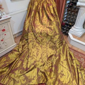 Antique Gold Raw Silk Pinch Pleat Second-Hand Curtains